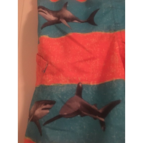 1Pc Wonder Nation Boys Print Striped Lined Swim Shorts Size Medium Multicolor - Picture 2 of 4